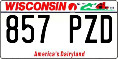WI license plate 857PZD