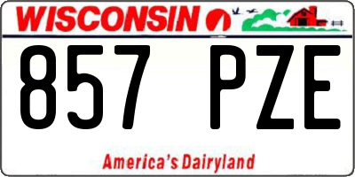 WI license plate 857PZE