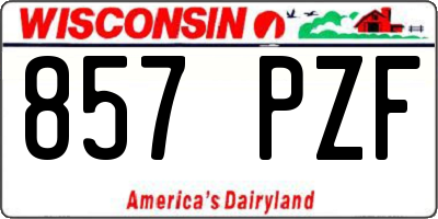 WI license plate 857PZF