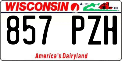 WI license plate 857PZH
