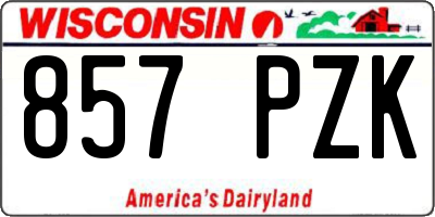WI license plate 857PZK
