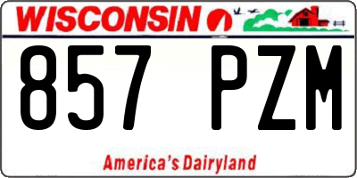 WI license plate 857PZM