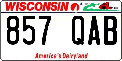 WI license plate 857QAB