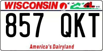 WI license plate 857QKT