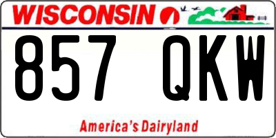 WI license plate 857QKW