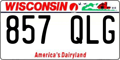 WI license plate 857QLG