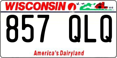 WI license plate 857QLQ