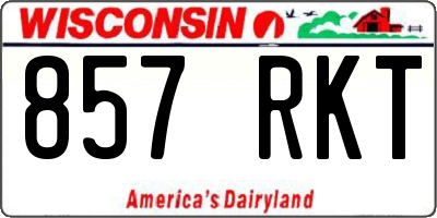 WI license plate 857RKT