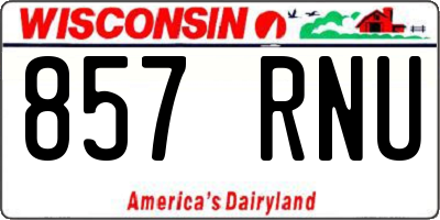 WI license plate 857RNU