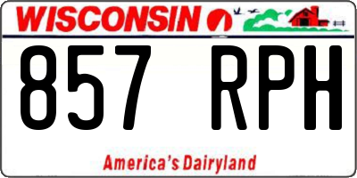 WI license plate 857RPH