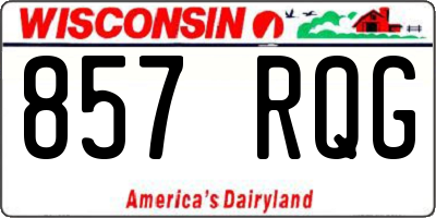 WI license plate 857RQG