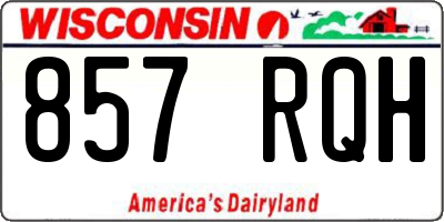 WI license plate 857RQH