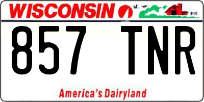 WI license plate 857TNR