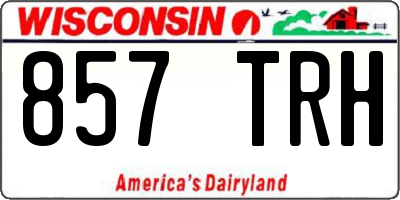 WI license plate 857TRH