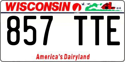 WI license plate 857TTE
