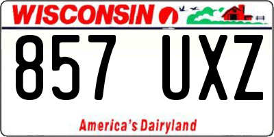 WI license plate 857UXZ