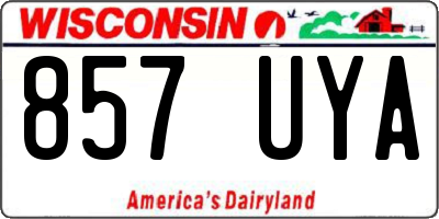 WI license plate 857UYA