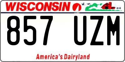 WI license plate 857UZM