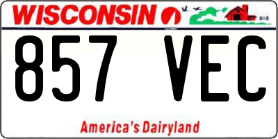 WI license plate 857VEC