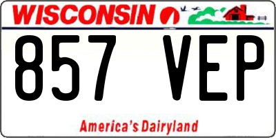 WI license plate 857VEP