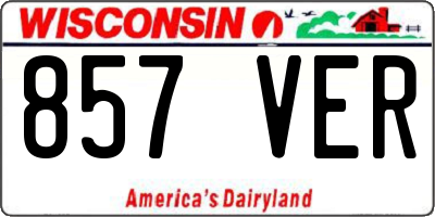 WI license plate 857VER