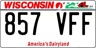 WI license plate 857VFF