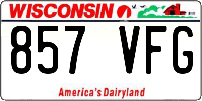 WI license plate 857VFG
