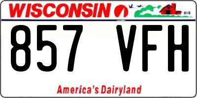 WI license plate 857VFH