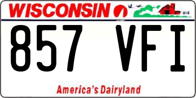 WI license plate 857VFI