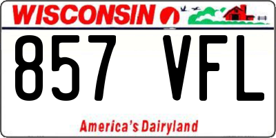 WI license plate 857VFL