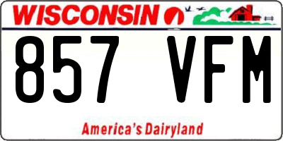 WI license plate 857VFM