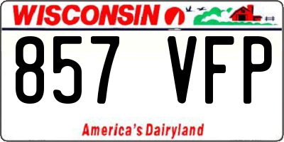 WI license plate 857VFP