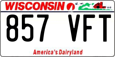 WI license plate 857VFT