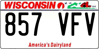 WI license plate 857VFV
