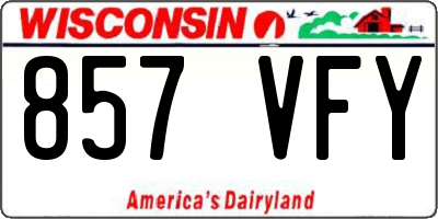 WI license plate 857VFY