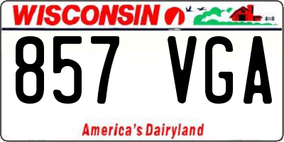 WI license plate 857VGA