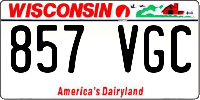WI license plate 857VGC