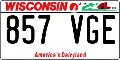 WI license plate 857VGE