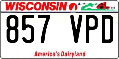 WI license plate 857VPD