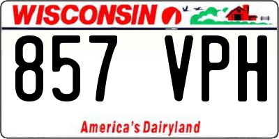 WI license plate 857VPH