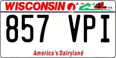 WI license plate 857VPI