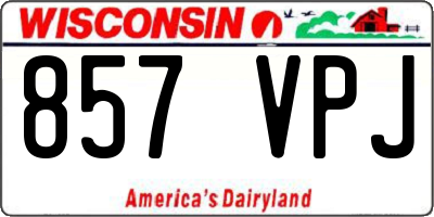 WI license plate 857VPJ