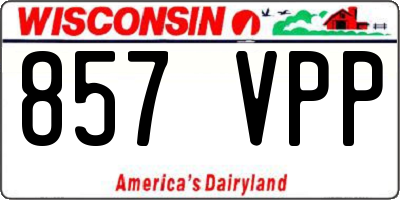 WI license plate 857VPP