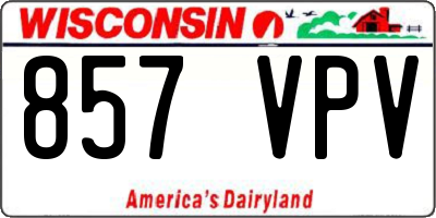 WI license plate 857VPV
