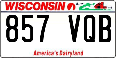 WI license plate 857VQB