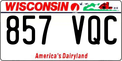 WI license plate 857VQC