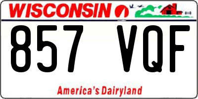 WI license plate 857VQF