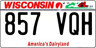 WI license plate 857VQH