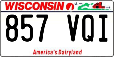 WI license plate 857VQI