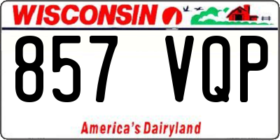 WI license plate 857VQP